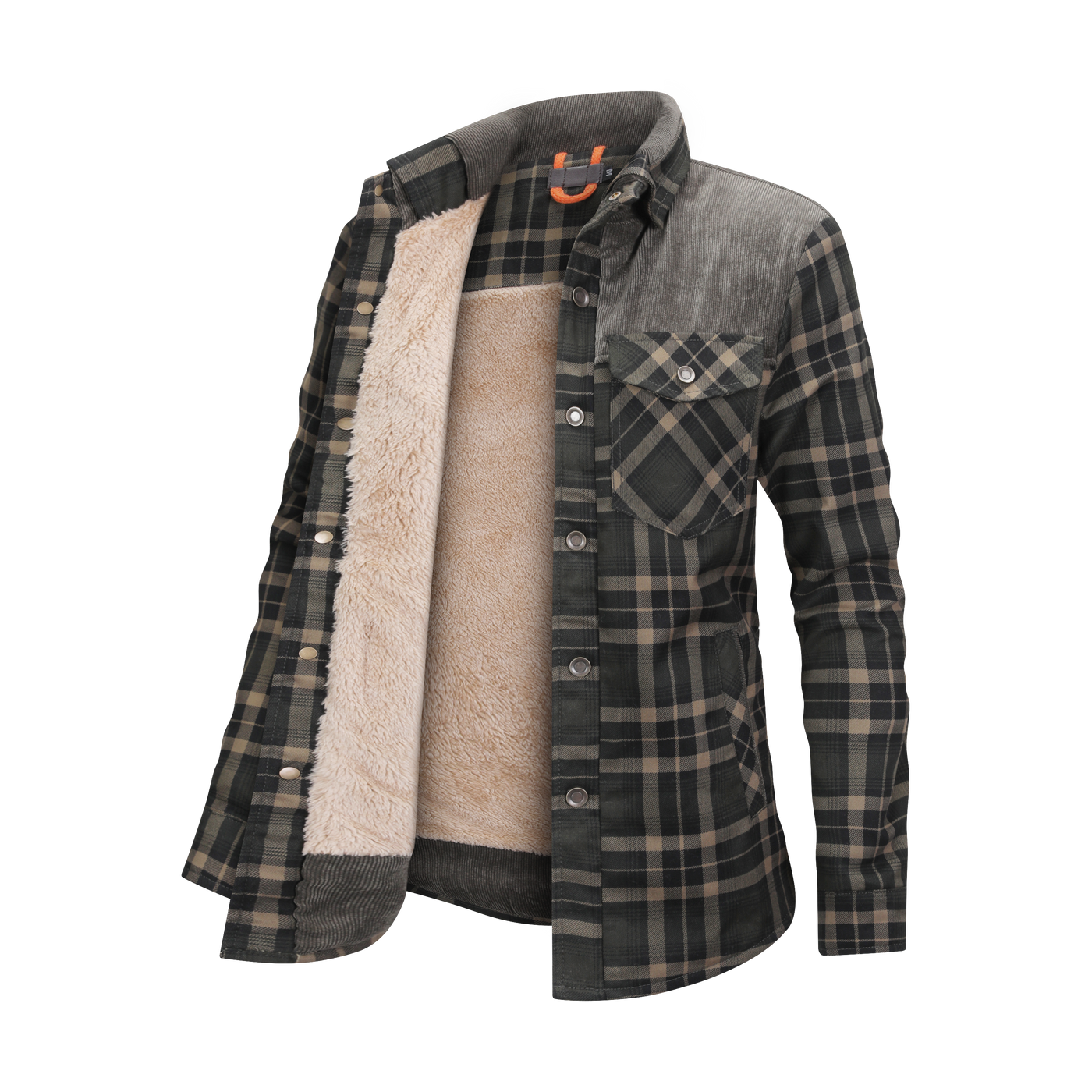 Isolierte Jacke aus kariertem Flanell für Damen