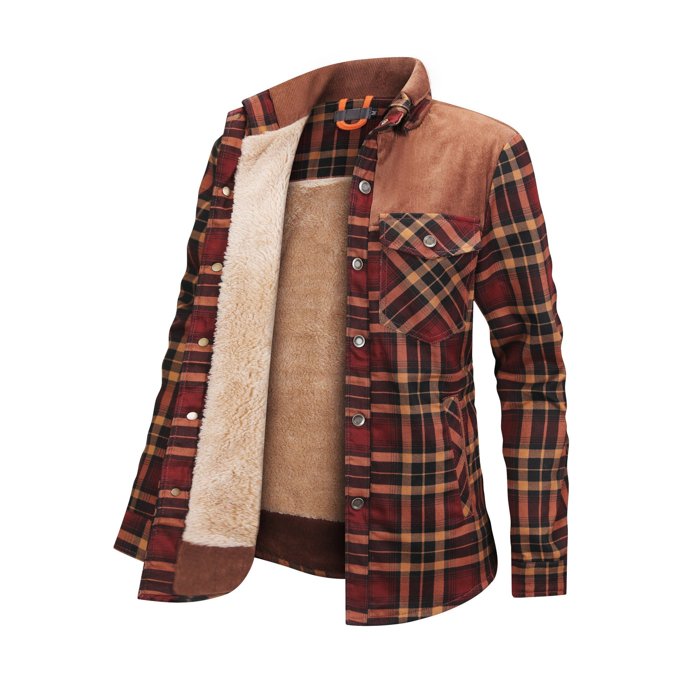 Isolierte Jacke aus kariertem Flanell für Damen