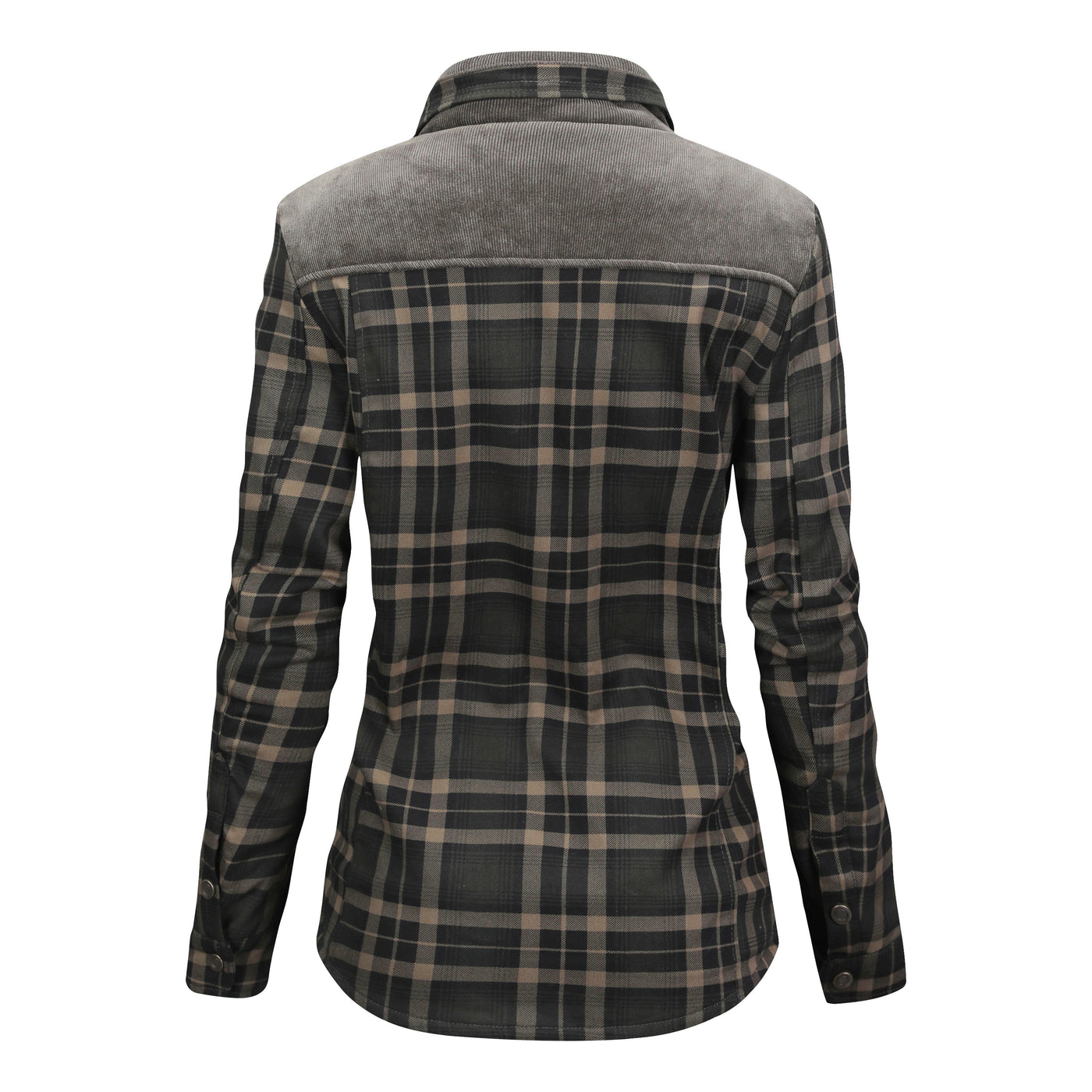 Isolierte Jacke aus kariertem Flanell für Damen