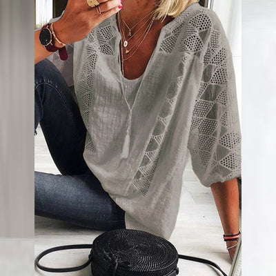 Alodia® | Boho-Bluse mit Häkeldetail