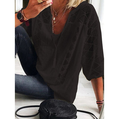 Alodia® | Boho-Bluse mit Häkeldetail