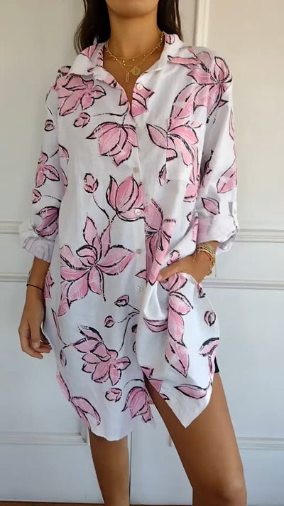 Elegantes Hemdkleid mit Druck