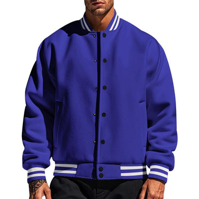 Lässige Herren-Baseballjacke mit Stehkragen