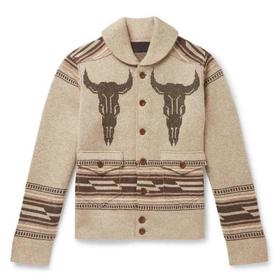 Vintage-WinterStrickjacke für Männer