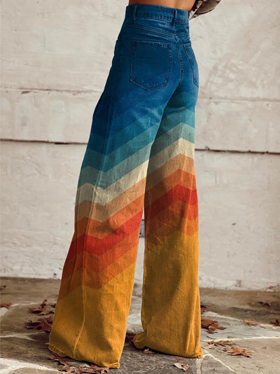 Arianna | Elegante Hosen mit modernem Zickzack-Muster