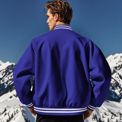 Lässige Herren-Baseballjacke mit Stehkragen