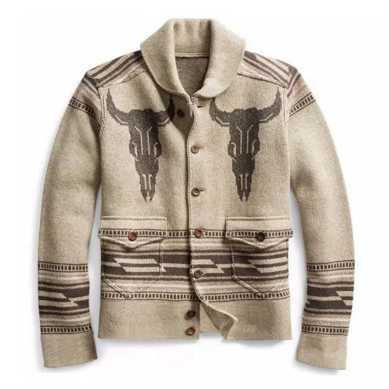 Vintage-WinterStrickjacke für Männer