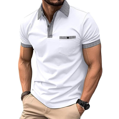 Sommerliches Polo-Shirt | Modernes, bequemes Polo-Shirt mit Muster