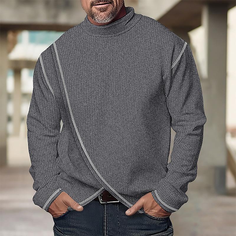 Langärmeliger Rollkragenpullover für Männer