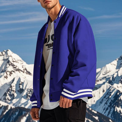 Lässige Herren-Baseballjacke mit Stehkragen