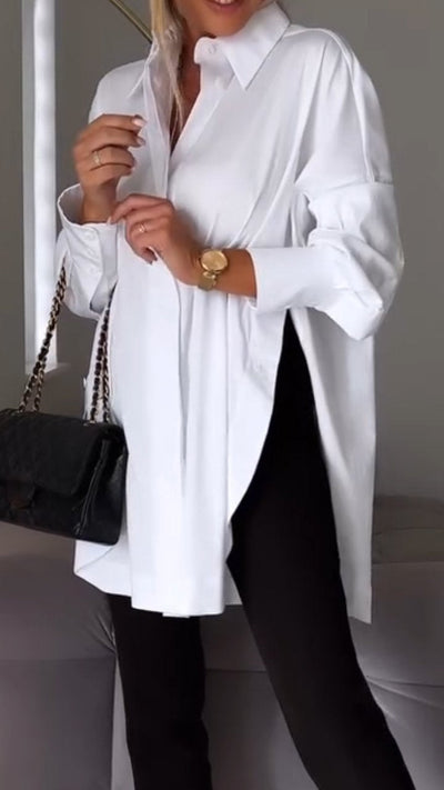 Juliana | Elegantes Hemd mit Kapellenöffnung