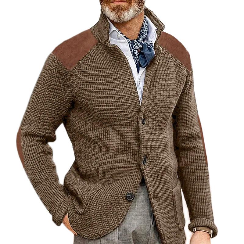 Retro-Patchwork-Blazer für Herren