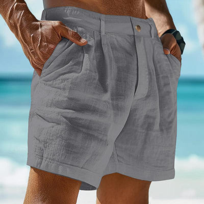 Leinen-Shorts für Herren | Knopfverschluss | Sommerleicht