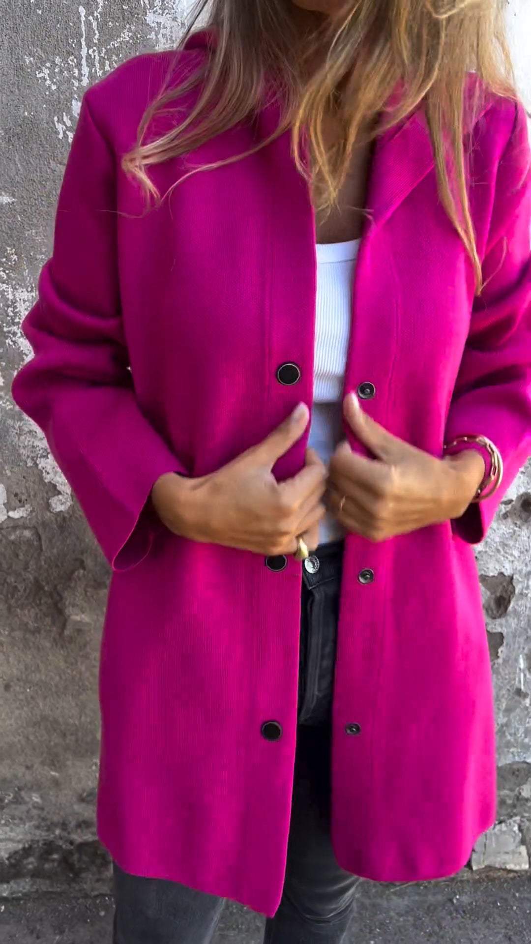 Lässige lange Jacke mit Kapuze für Frauen