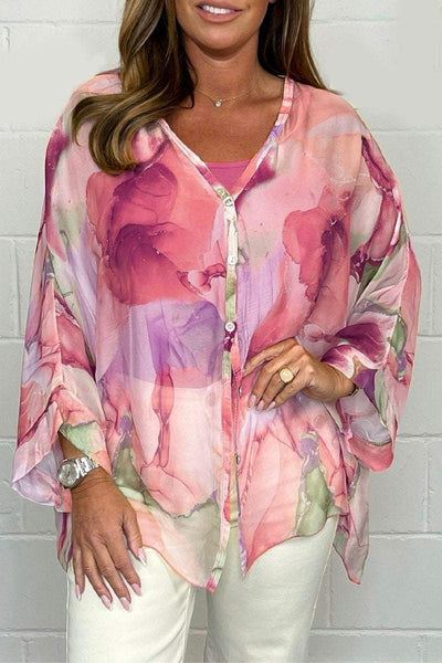 Aretusa® | Geblümte Button-Down-Bluse