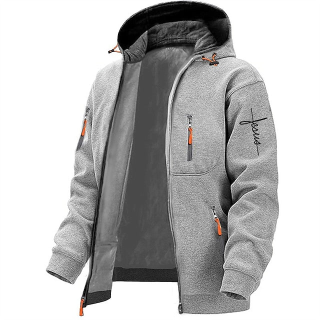 Reißverschlussjacke mit Kapuze für Herren
