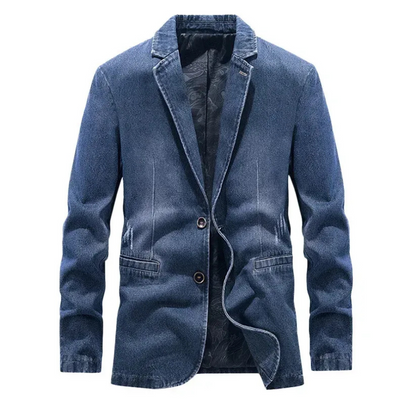 Klassische Jeansblazerjacke für Herren | Warme