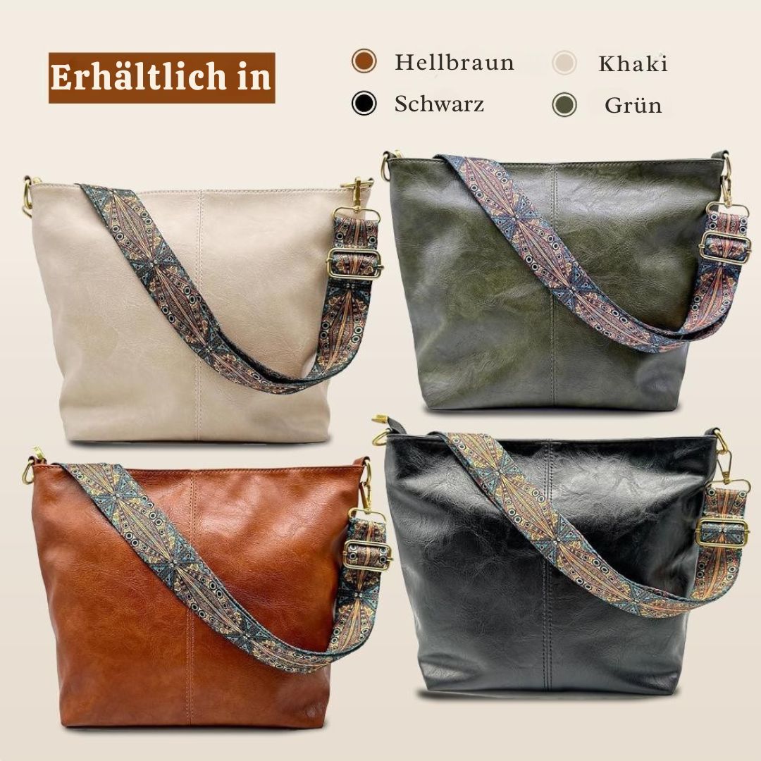 Greta - Vintage Leder-Schultertasche