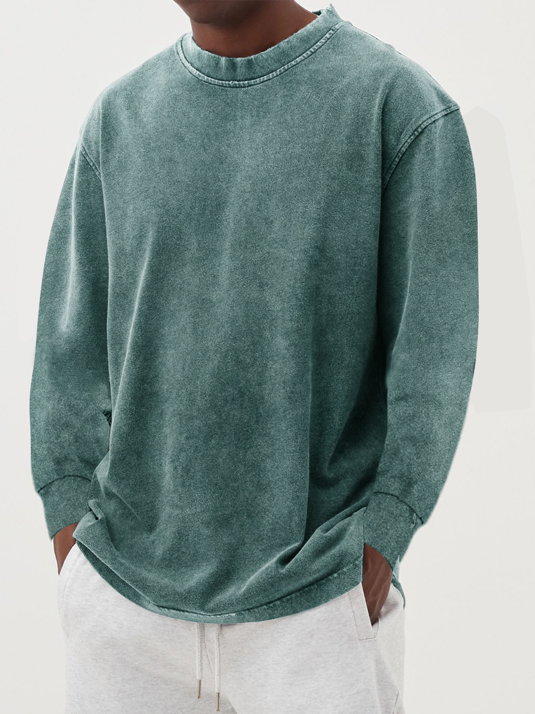 Vintage Langarm-T-Shirt für Männer