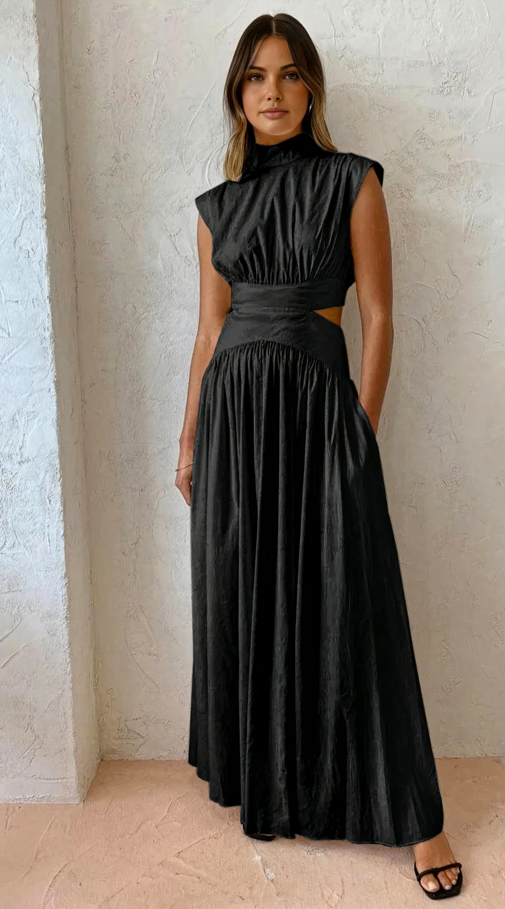Langes Vintage-Kleid für Damen | Maxi