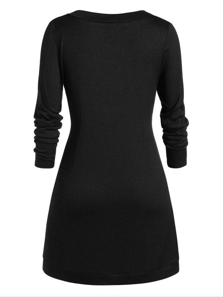 Asymmetrisches Pulloverkleid für Damen