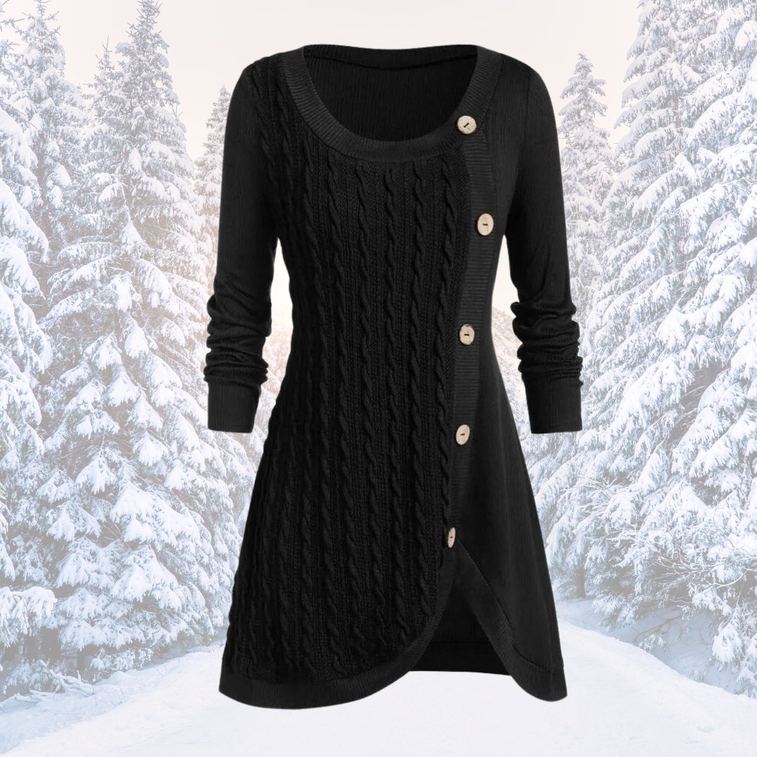 Asymmetrisches Pulloverkleid für Damen