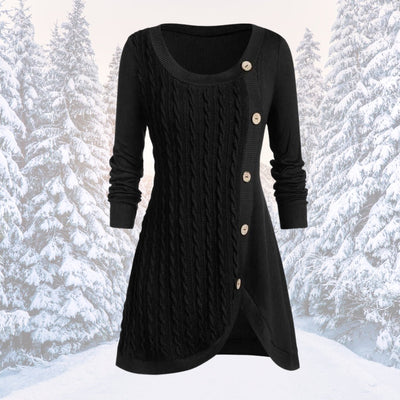 Asymmetrisches Pulloverkleid für Damen