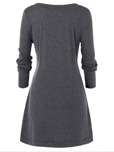 Asymmetrisches Pulloverkleid für Damen