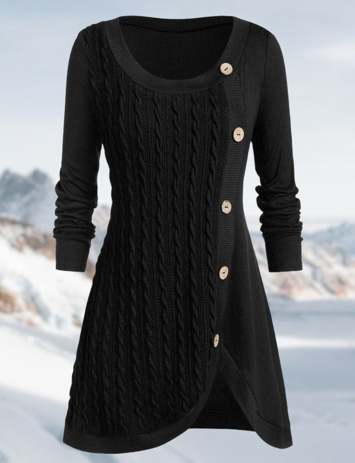 Asymmetrisches Pulloverkleid für Damen