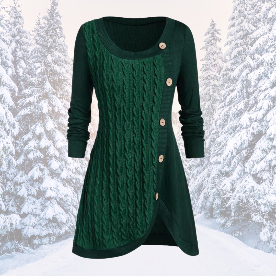 Asymmetrisches Pulloverkleid für Damen
