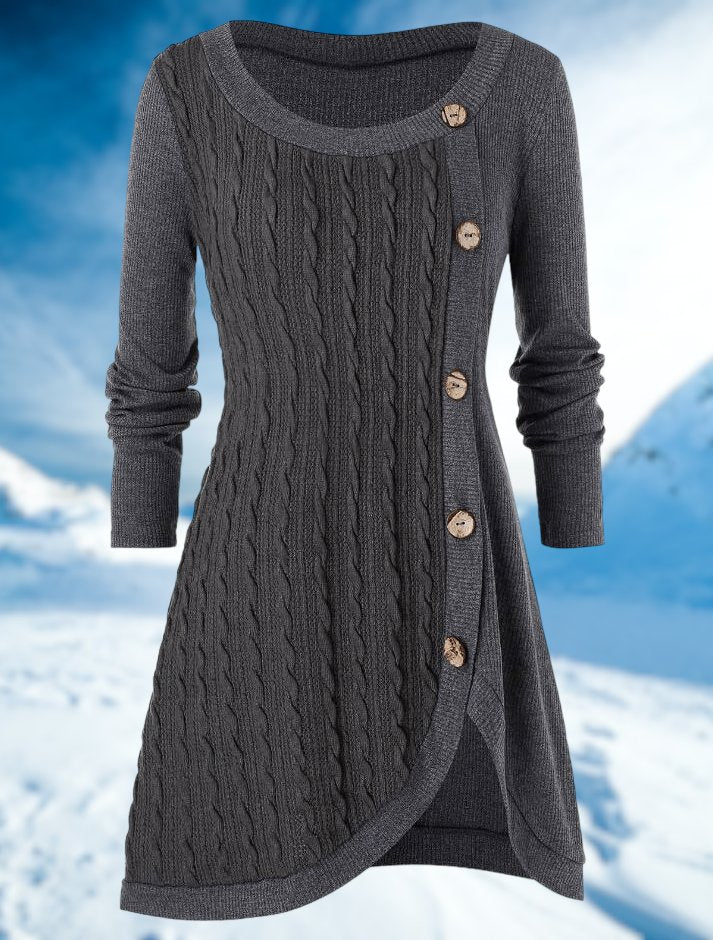 Asymmetrisches Pulloverkleid für Damen