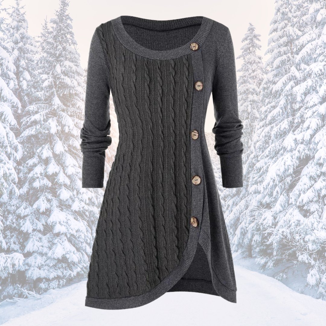 Asymmetrisches Pulloverkleid für Damen