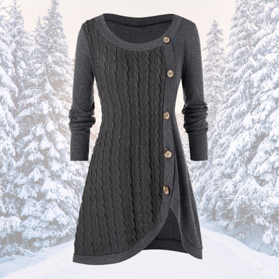 Asymmetrisches Pulloverkleid für Damen