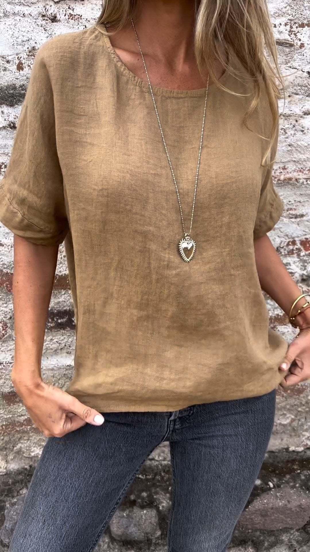 Adelgunda® | Bluse mit Rundhalsausschnitt