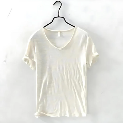 Luftiges Herren-T-Shirt mit V-Ausschnitt | Kurzarm