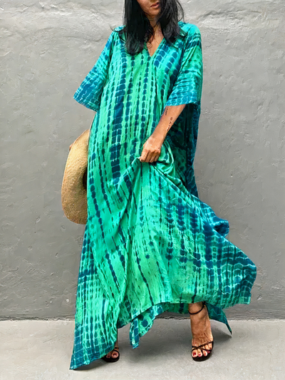 Luftiges Kaftan-Strandkleid für Damen | Maxi