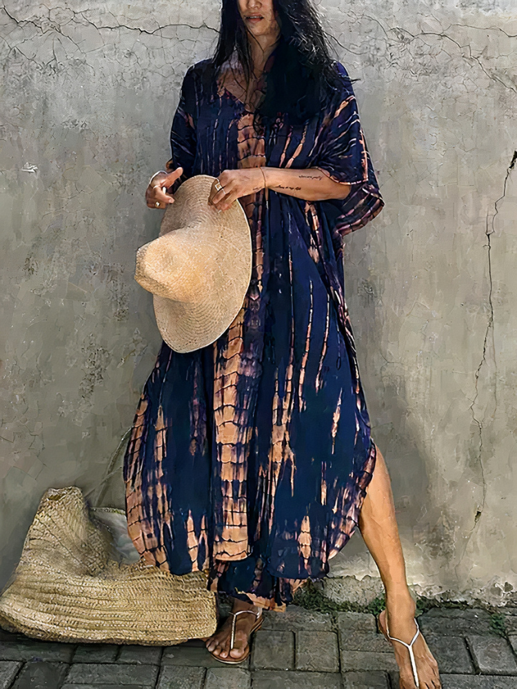 Luftiges Kaftan-Strandkleid für Damen | Maxi