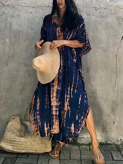 Luftiges Kaftan-Strandkleid für Damen | Maxi