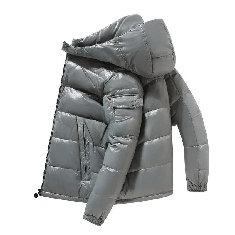 Gesteppte Winterjacke mit Kapuze für Männer