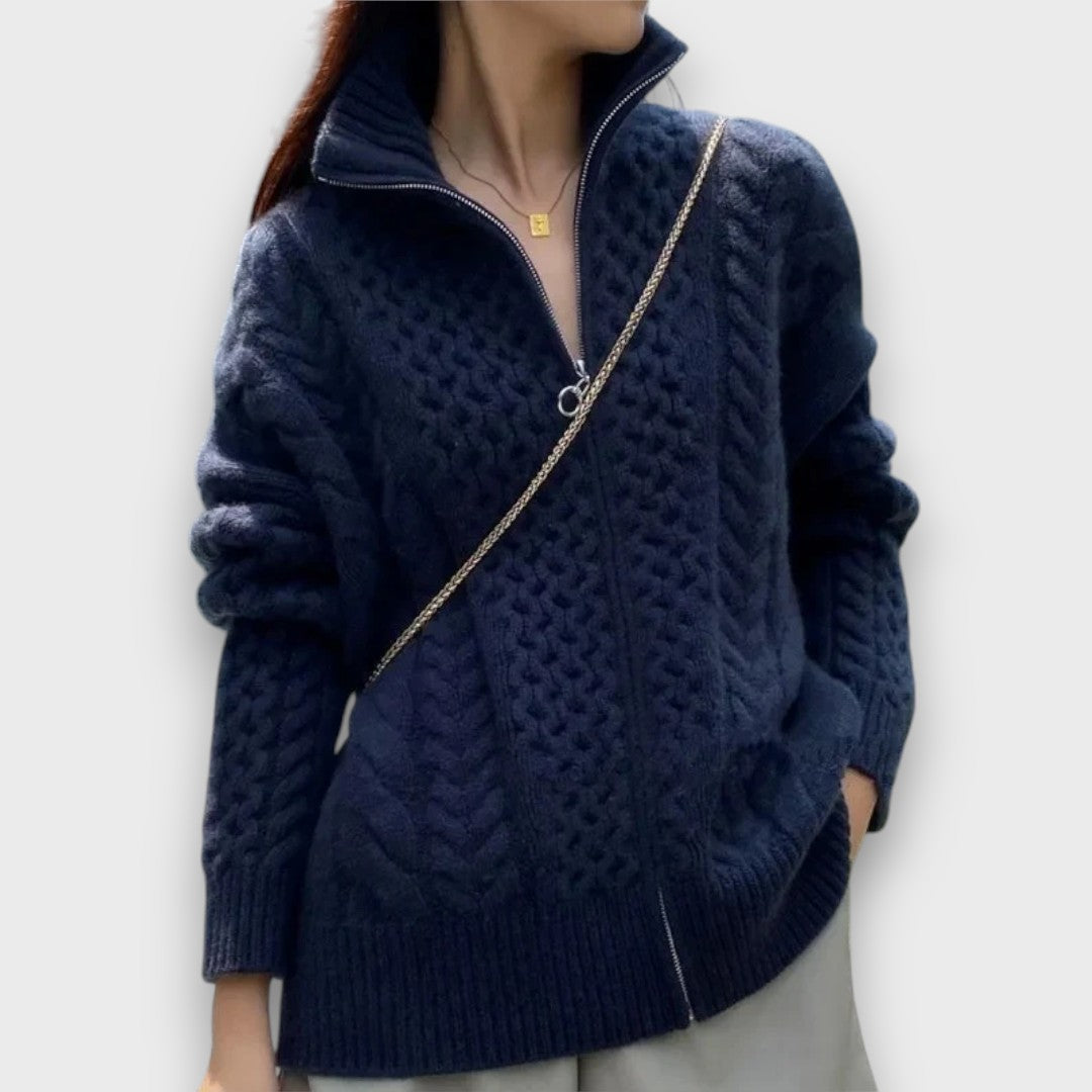 Calira – Strickjacke mit Reißverschluss