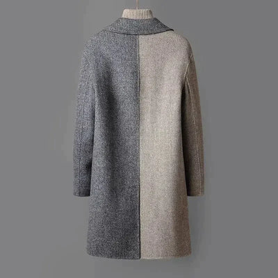 Mittellanger Zweifarbiger Trenchcoat für Herren