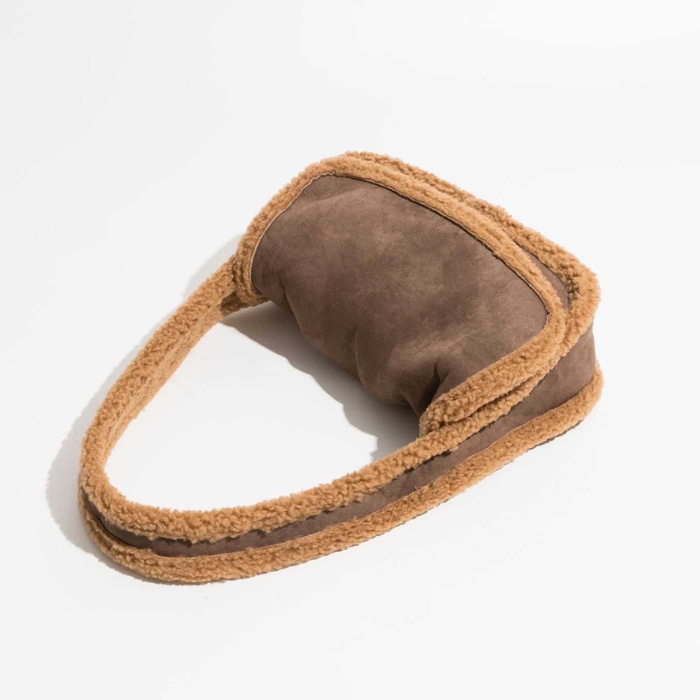 Schultertasche mit Teddy-Futter | Weicher Griff | Trendig und Kuschelig