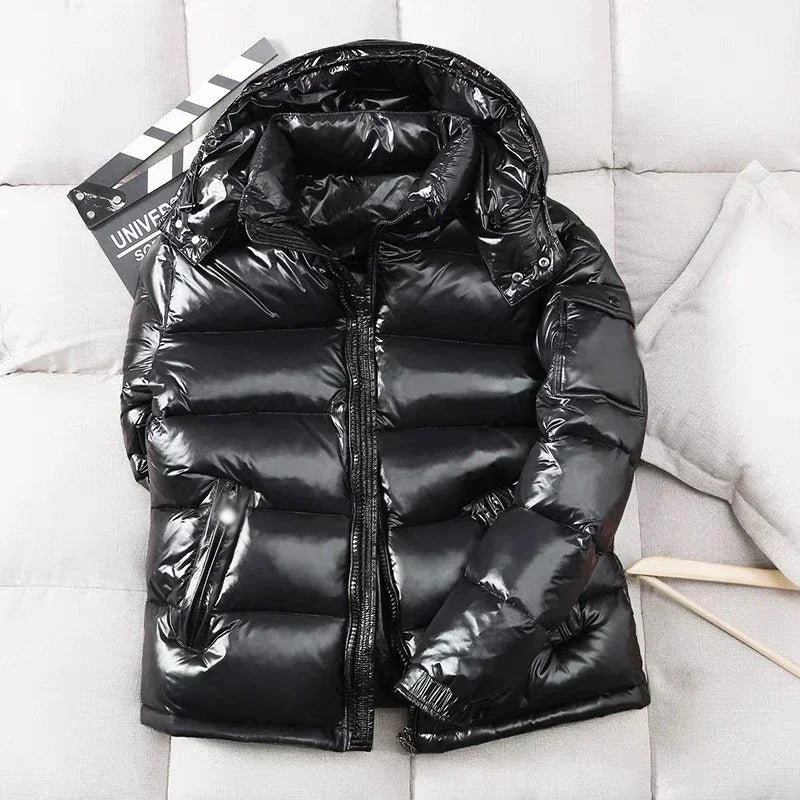 Gesteppte Winterjacke mit Kapuze für Männer