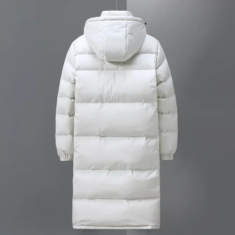 Lange Puffer Winterjacke für Männer