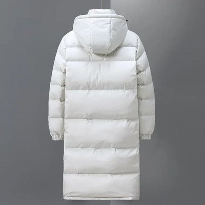 Lange Puffer Winterjacke für Männer