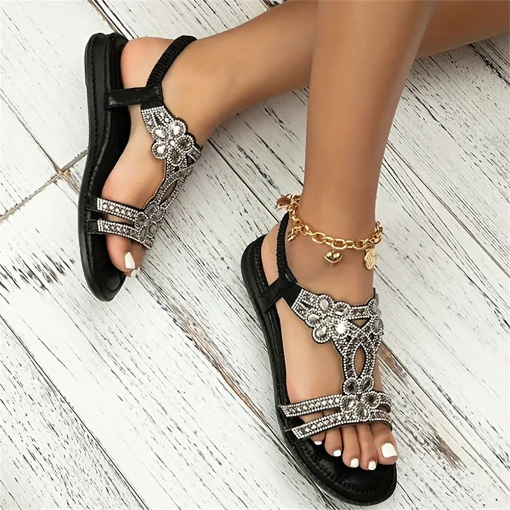 Sandalen für Damen - Bequeme Sommerschuhe mit Fußbett für den Sommer