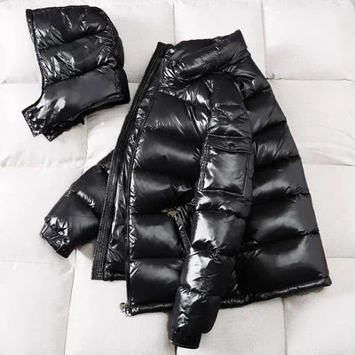 Gesteppte Winterjacke mit Kapuze für Männer