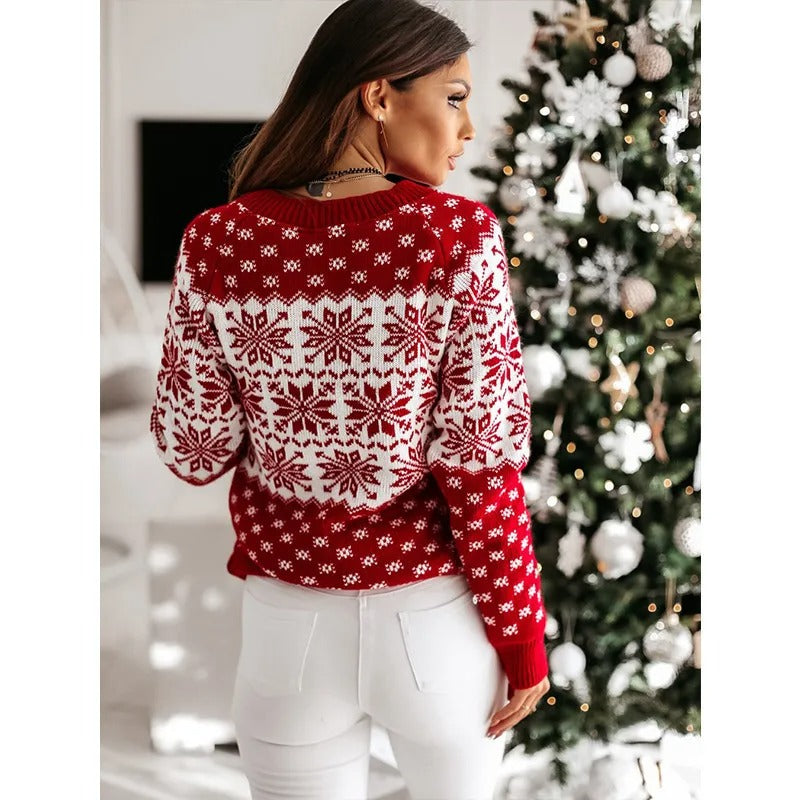 Gemütlicher Weihnachtsstrickpullover für Damen