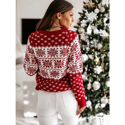 Gemütlicher Weihnachtsstrickpullover für Damen