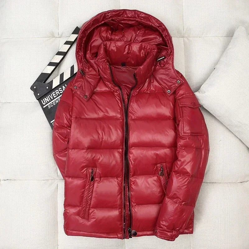 Gesteppte Winterjacke mit Kapuze für Männer